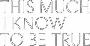 لوگوی رسمی فیلم This Much I Know to Be True (2022)